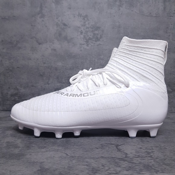 UNDER‎ ARMOUR UA Highlight MC 2.0 Knit Football Cleats Mens Size 11.5 White